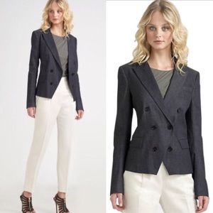 COPY - THEORY Darlin Turn Double Breasted Denim Blazer